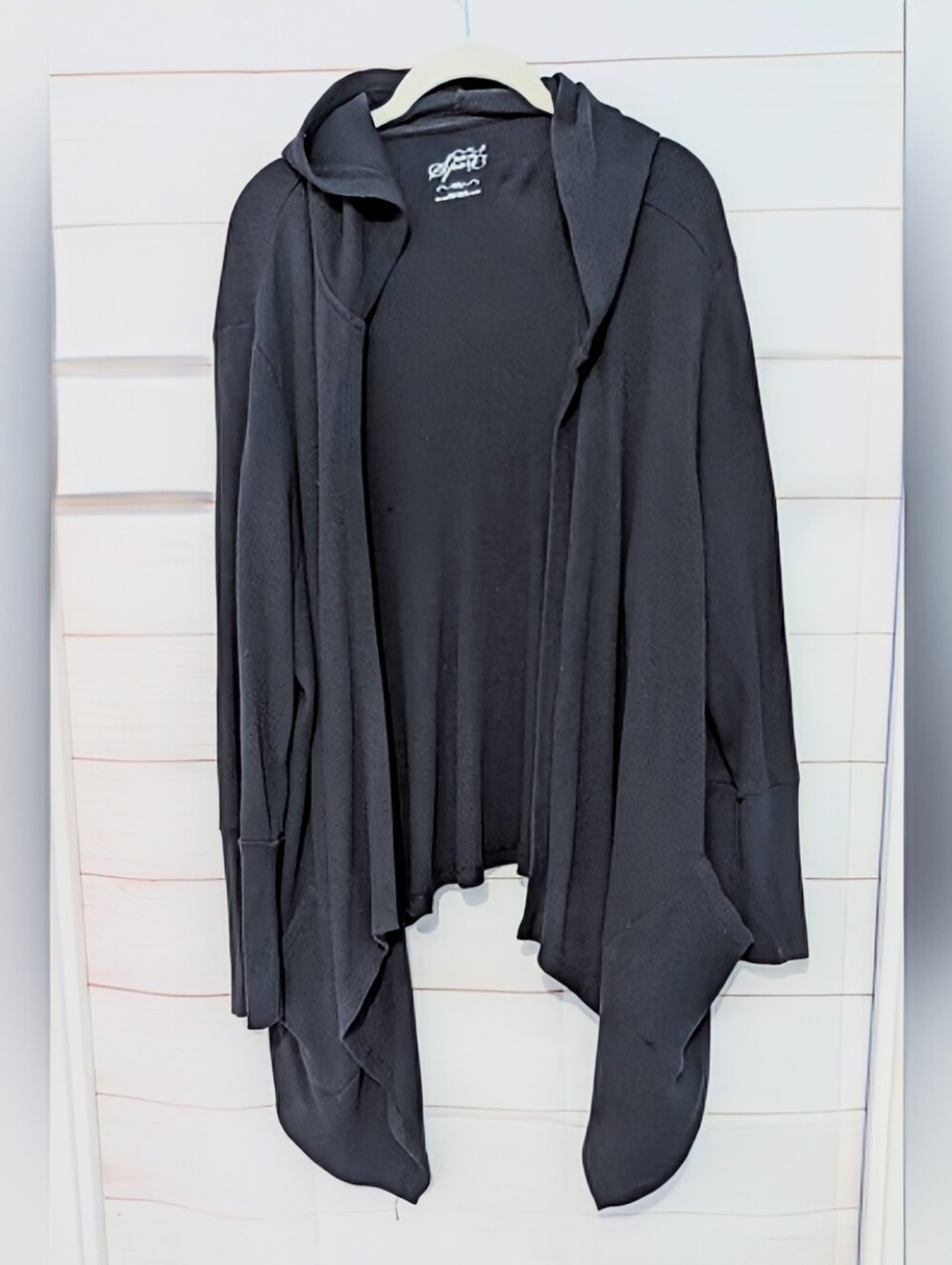 Guc Style & Co Sport Black  Draped Waffle 🧇 Cardigan Size XXL